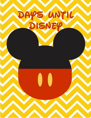 Days Until Disney Countdown - Free Printable - The Joys of Boys
