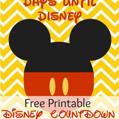 Disney Countdown Printable