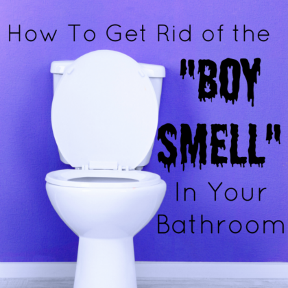 How to get rid of the "Boy Smell" in your bathroom. All Purpose cleaner and natural cleaner recipes that work to keep your bathroom smelling fresh!