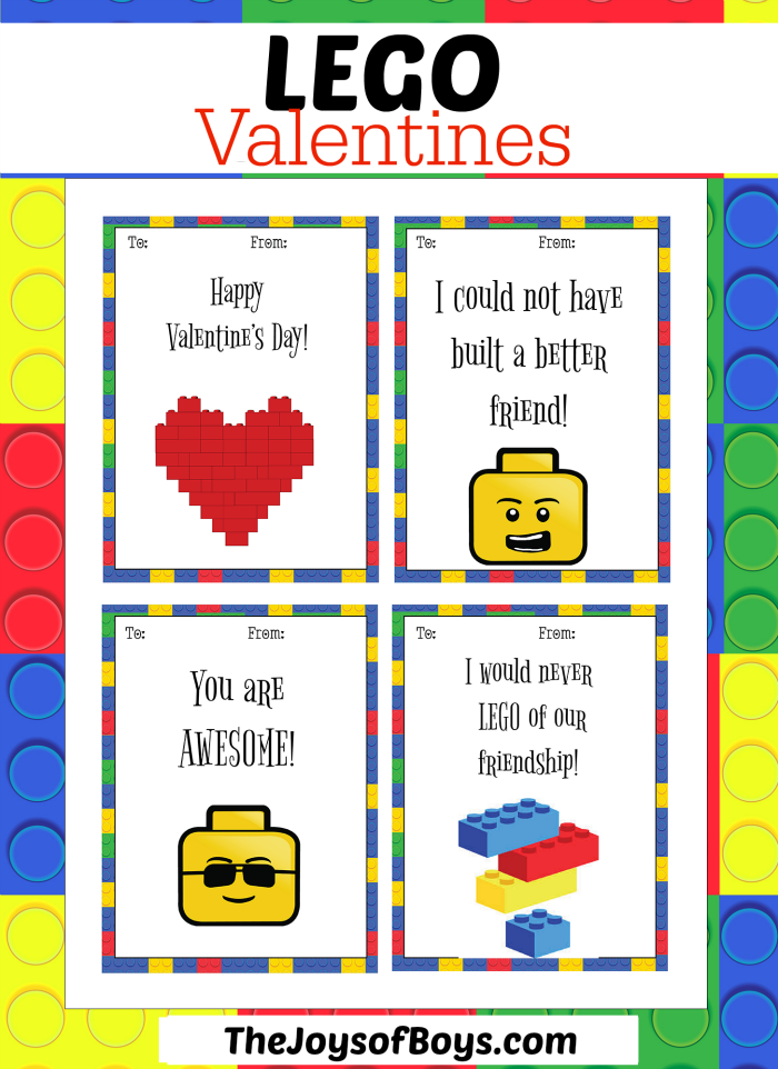 Printable LEGO Valentines