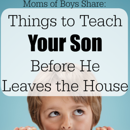 Things to teach your son