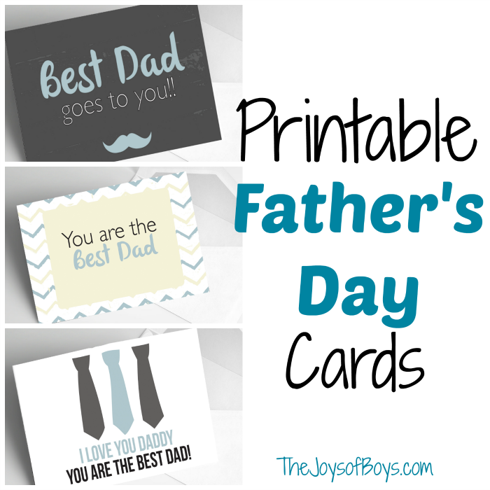 Printable Father S Day Cards The Joys Of Boys