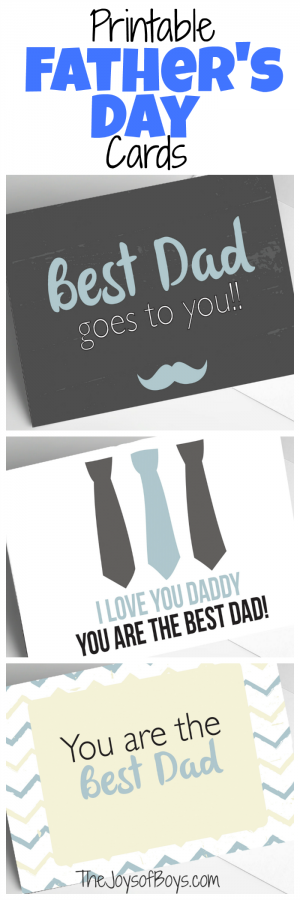 Printable Father's Day Cards - The Joys of Boys