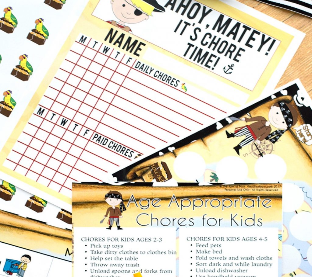 Printable Chore Charts for Kids