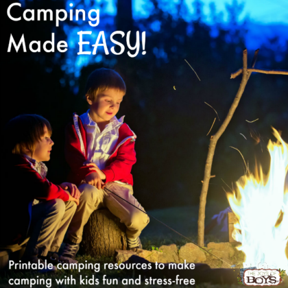 Printable resources to make camping with kids stress-free