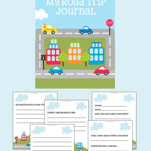 Printable Road Trip Journal for Kids