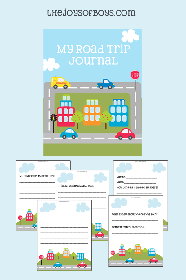 Printable Road Trip Journal for Kids