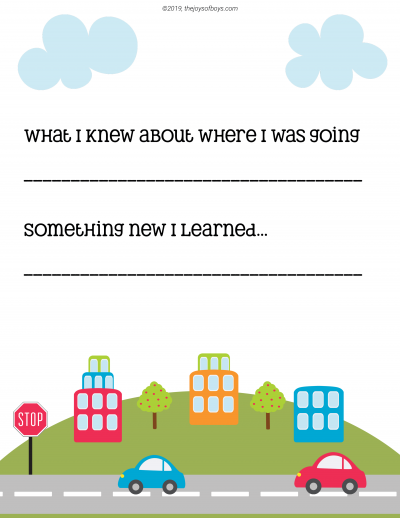 Printable Road Trip Journal For Kids - The Joys of Boys